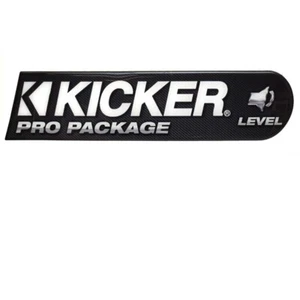 Kicker Boat Raised Decal | Pro Package 13 1/4 x 3 1/8 Inch Black - Picture 1 of 2