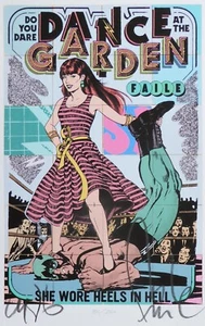 FAILE Dance at the Garden Block She wore heels in hell Hand signed Print POP Art - Picture 1 of 6