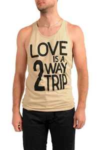 Dolce & Gabbana D&G Men's Graphic Print Beige Tank Top - Picture 1 of 4