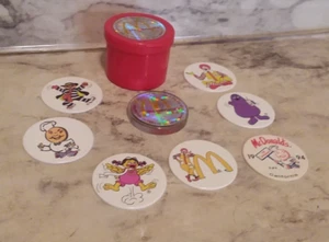 Vntg 1994 McDonald's Pog Game 11 Pieces w/ Prism Slammer & Container - Picture 1 of 15