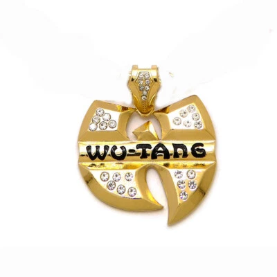 Colgante Hip Hop Helado WU-TANG Circonita Cúbica 13mm 20" Cadena de Gracias Bling Collar Foto 1 de 4