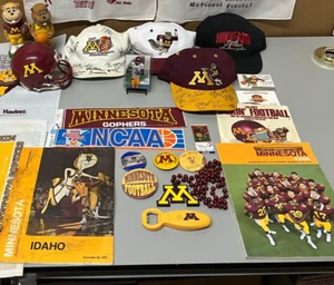 Minnesota Golden Gophers LOT Basketball Football Program Twins Cap Bobblehead - Picture 1 of 10