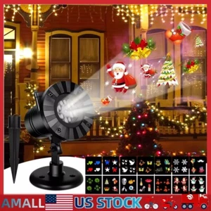 5x Outdoor 16 Pattern Christmas Projector Laser Light Snow Landscape Garden Lamp - Picture 1 of 16