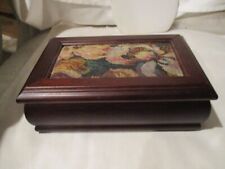 AVON Vintage Tapestry Treasures Jewelry Box 8 1/4"L x 3"Tx1 3/4"D 2Sections 1993