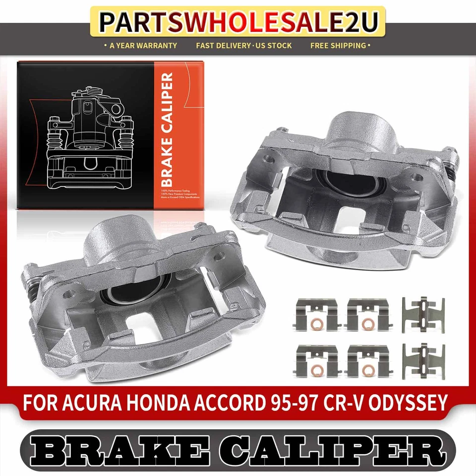 2x Pinza de freno delantera izquierda y derecha con soporte para Honda Accord CR-V Acura CL TL Foto 1 de 4