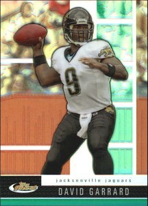 2008 Finest Green Refractors Jaguars Football Card #8 David Garrard /299