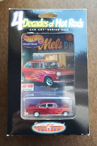 2000 Hot Wheels  '55 CHEVY Red  4 DECADES OF CAR ART SERIES ONE LTD EDITION 1:64 - Picture 1 of 17