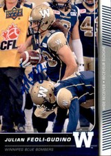 Julian Feoli Gudino Signed 2015 Upper Deck CFL Football card Blue Bombers