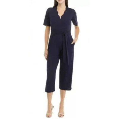 Mono Sandra Darren azul marino cuello vieira Foto 1 de 4