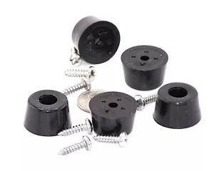 3/4” x 1/2” D X H Rubber Bumpers, Spacers, Includes Mounting Screws - Picture 1 of 8