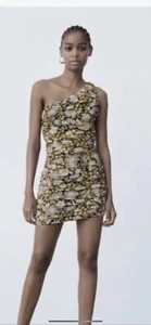Zara one shouldered floral dress medium new - Comes Up Small - Picture 1 of 4