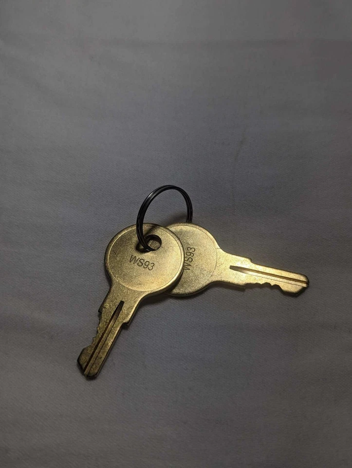 (SET OF 2) Potter KEY #WS93 WIND CORP Potter Fire Alarm Panel/ Pull Station Key - Image 1 of 1