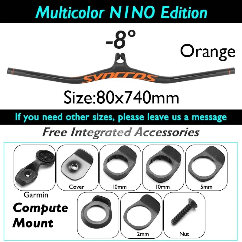 Carbon Fiber MTB Bicycle Integrated Handlebar FRASER IC SL Angle -8/17/25 Degree - Image 1 of 4