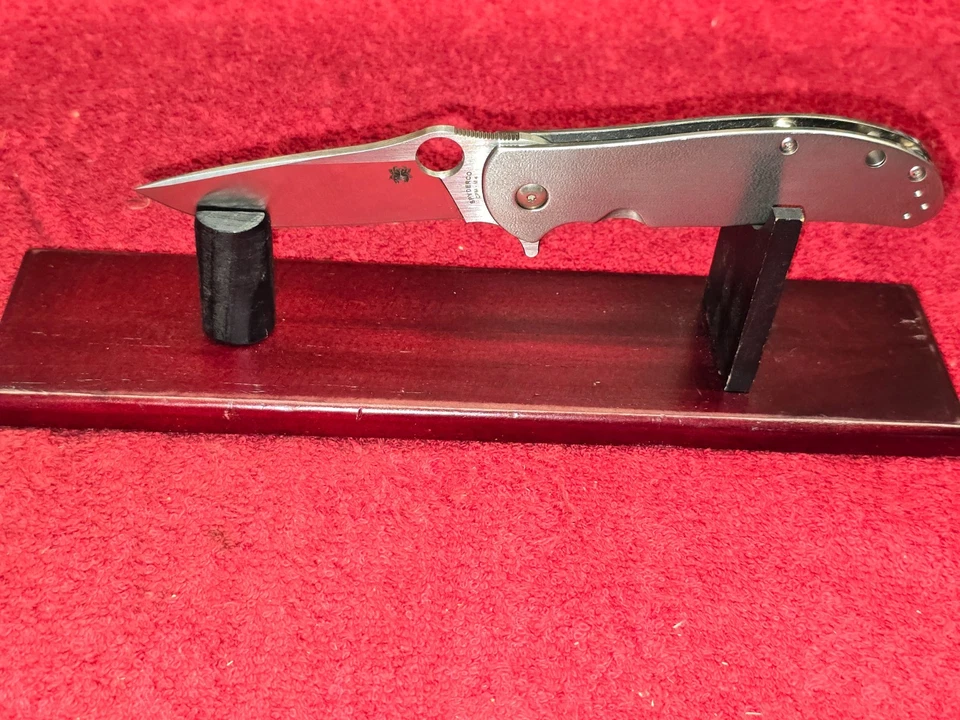 Spyderco Custom Titanium Handle Folding Knives Taichung Taiwan - Image 1 of 1