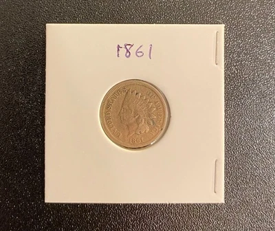 1861 Indian Head Penny - VG/F condition - Image 1 of 4