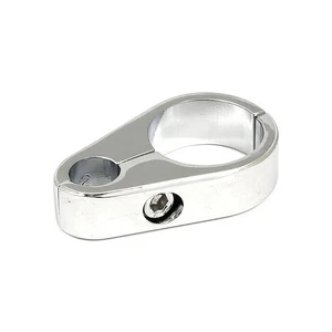 Fascetta Clamp Für Gabel 38Mm Kabelführung Kupplung Aluminium Verchromt - Bild 1 von 1