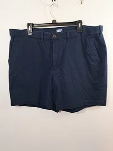 Lands' End Shorts Men's Navy Blue 42 Traditional Fit Cotton Blend 6" Inseam - Picture 1 of 5