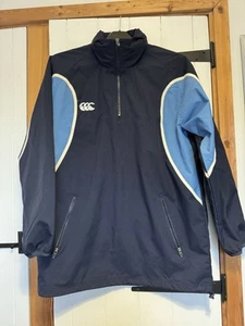 Chaqueta cortavientos Canterbury azul pequeña de rugby para hombre 1/4 cremallera - Imagen 1 de 7