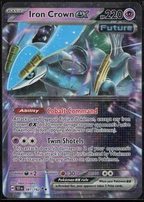 ENGLISH Pokemon - *Iron Crown ex* - 081/162 - SV05: Temporal Forces - Image 1 of 2