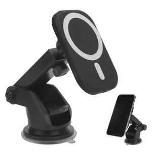 Phone Car Mount Magnetic Charger 15W Wireless Phone Charging Pad Stand For IP FY - Zdjęcie 1 z 24