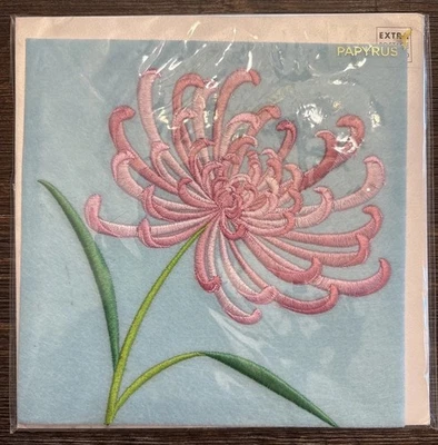 Papyrus Embroidered Mothers Day Card New with Envelope 3D Flower - Image 1 of 4