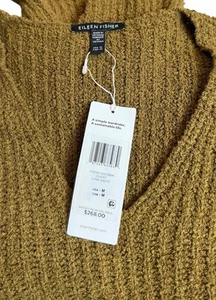 Eileen Fisher Size M Organic Cotton Fluff Cashmere Blend V-Neck Sweater NWT$268 - Picture 1 of 9