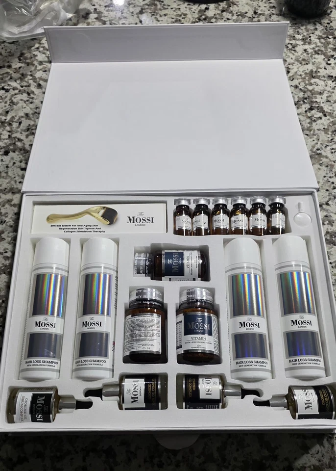 THE MOSSI LONDON Kit Premium de Crecimiento del Cabello para Hombres y Mujeres, Suministro para 6 Meses Foto 1 de 4