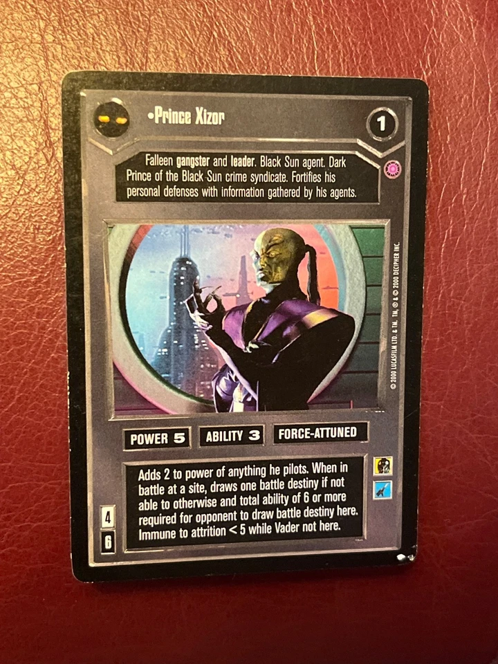 Star Wars CCG Reflections II Prince Xizor premium SWCCG Decipher MP - Image 1 of 1