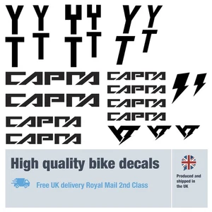 YT Capra Fahrrad Etiketten / Decals / Sticker, 5+ Jahre externe Qualität (34er Pack) - Bild 1 von 4