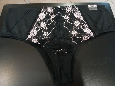 Lane Bryant 18/20 Cheeky Brief Blk Pink Cacique Seriously Sexy NEW W TAG - Image 1 of 4