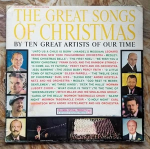The Great Songs of Christmas By Ten Great Artists, 1961 Vinyl LP Stereo ~ Tested - Picture 1 of 6