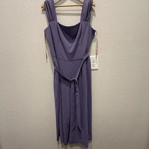 Gal Meets Glam Belted Veronica Jumpsuit in Wisteria Purple | Size 18 NWT - Picture 1 of 10