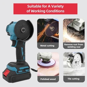 US Plug Mini Winkelschleifer 21V Kabellos 10000 RPM Elektrisches Schleifwer CU - Afbeelding 1 van 16