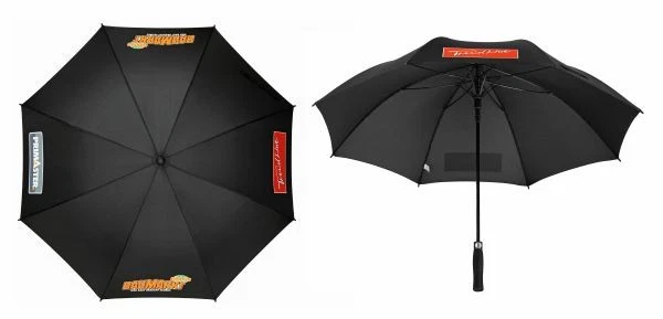 TrendLine Regenschirm Stockschirm Langschirm schwarz 3 Logos - Bild 1 von 1