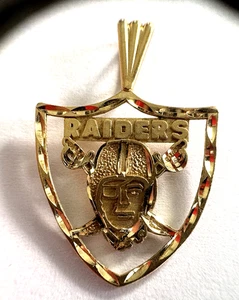 Colgante Raiders By Michael Anthony 583 oro amarillo de 14 quilates damas corte diamante - Imagen 1 de 11