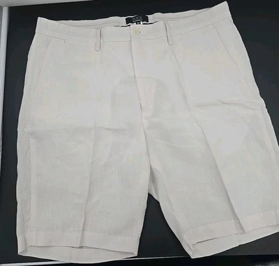 Pantalones Cortos de Lino Black Saks Fifth Avenue 9.5" Entrepierna Blanco Para Hombre Talla 38 Foto 1 de 4