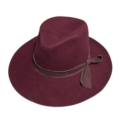 Olive & Pique Wool Felt Deep Wine Rancher Hat Large Western Cowgirl NWT - Image 1 of 4