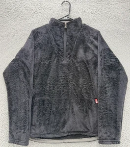 The North Face Donna XL Nero Pile Pullover Giacca Morbido Peluche 1/4 Zip Caldo - Foto 1 di 8