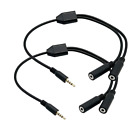 2.5Mm Y Splitter Cable 2Pack 12Inch 2.5Mm Male to Dual 2.5Mm Female Y Splitter A