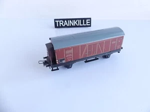 1935 TRIX EXPRESS METAL HO AVANT GUERRE WAGON COUIVERT A ESSIEUX N° 2074 - Foto 1 di 8