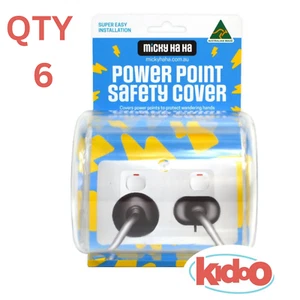 QTY 6 - Micky Ha Ha Power Point Safety Covers AUSTRALIAN MADE - Picture 1 of 5