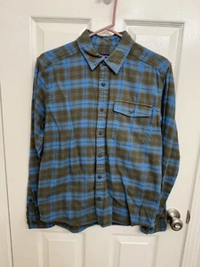 Patagonia blau kariertes Flanellhemd Langarm Knopfleiste - Bild 1 von 4