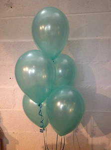30 Aqua Marine Single Shade Range Pearlised Latex Balloons (Helium Quality) - Picture 1 of 1