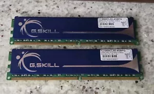 G.Skill 4GB Kit (2x2GB) DDR2 800 MHz PC2-6400 Memory DIMM RAM F2-6400CL5D-4GBPQ - Picture 1 of 3