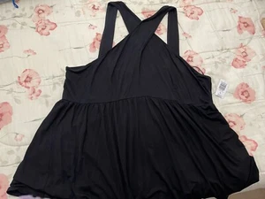 Torrid Größe 5 Babydoll Shirt neu mit Etikett Übergröße Oberteil Tanktop schwarz - Bild 1 von 4