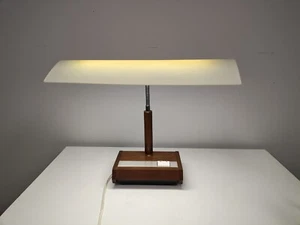 Vintage Mid Century Panasonic Gooseneck Wood Fluorescent Desk Lamp FS-234E MCM - Picture 1 of 11