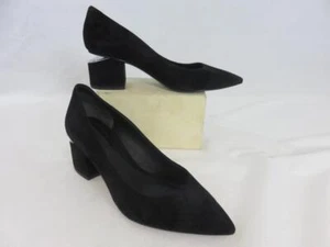 Alexander Wang Simona decolte nere scamosciate tacco a blocco spacco taglia 39 orig $450 - Foto 1 di 10