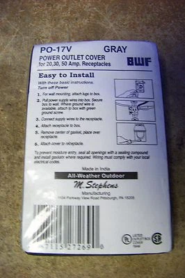 NEW Mulberry 30452 2G weatherproof GFCI Cover Device Mount, Solid Aluminum, Gray - Image 1 of 2