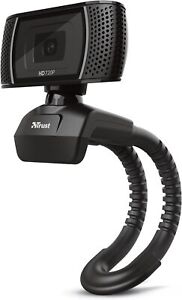 Trust Trino HD Webcam mit Mikrofon 720p 30 FPS mit Ständer PC/Laptop Kamera