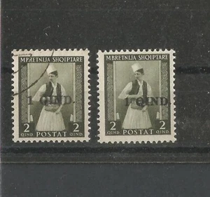 Albania Albanien Albanie 1942 Overprinted USED and MNH** Kingdom 2 Stamps - Picture 1 of 1